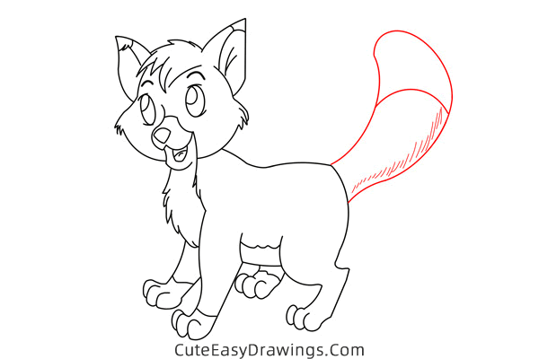 how to draw tod from the fox and the hound - www.cuteeasydrawings.com