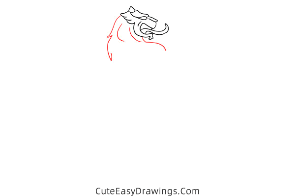 how to draw a lion totem - www.cuteeasydrawings.com