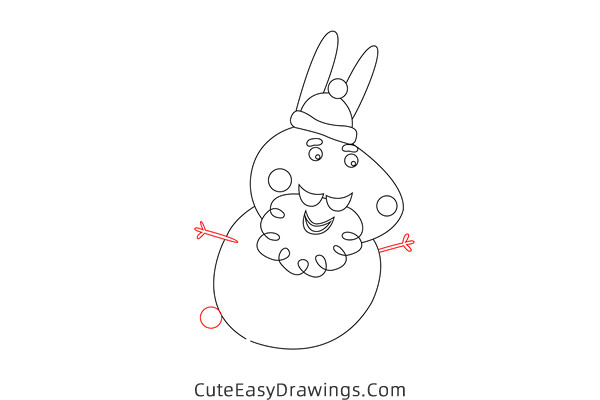 how to draw grampy rabbit from peppa pig - www.cuteeasydrawings.com