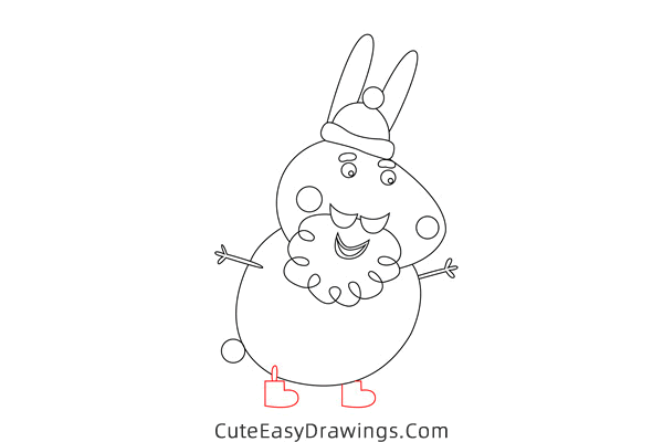 how to draw grampy rabbit from peppa pig - www.cuteeasydrawings.com