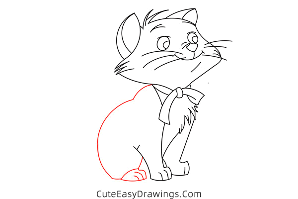 how to draw berlioz from the aristocats - www.cuteeasydrawings.com