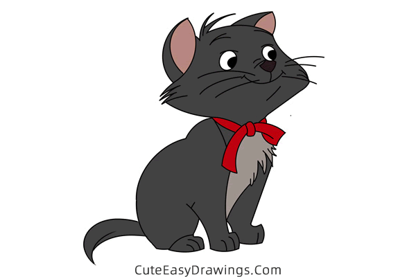 how to draw berlioz from the aristocats - www.cuteeasydrawings.com