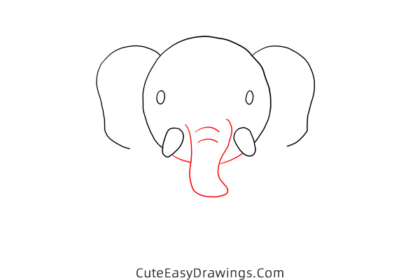 how to draw an elephant easy - www.cuteeasydrawings.com
