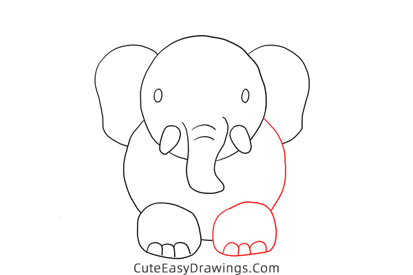 how to draw an elephant easy - www.cuteeasydrawings.com