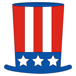 How to Draw a 4th of July Hat Step by Step