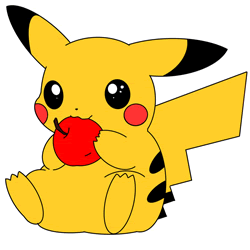 How to Draw Pikachu with an Apple Step by Step