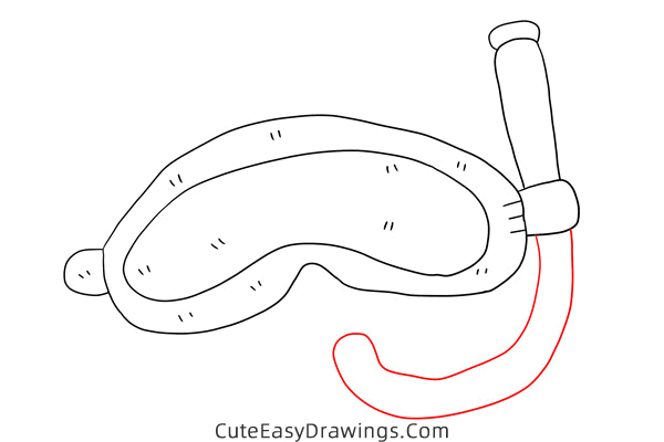 how to draw a diving mask - www.cuteeasydrawings.com