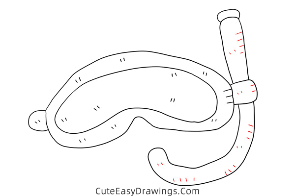 how to draw a diving mask - www.cuteeasydrawings.com