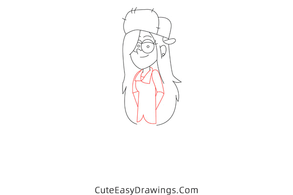 how to draw wendy corduroy from gravity falls - www.cuteeasydrawings.com