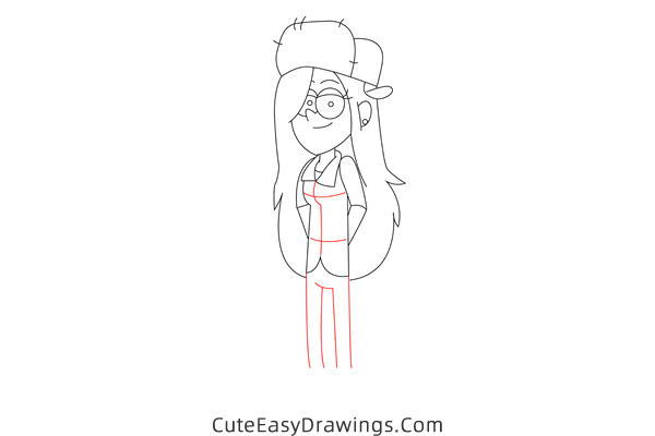 how to draw wendy corduroy from gravity falls - www.cuteeasydrawings.com