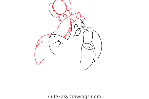 how to draw the mouse queen from the great mouse detective - www.cuteeasydrawings.com