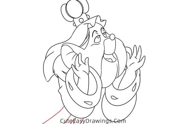 how to draw the mouse queen from the great mouse detective - www.cuteeasydrawings.com