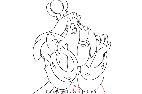 how to draw the mouse queen from the great mouse detective - www.cuteeasydrawings.com