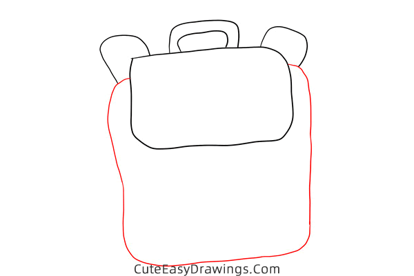 how to draw a backpack - www.cuteeasydrawings.com