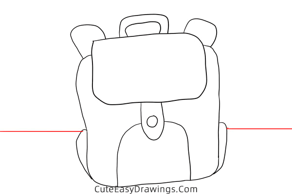 how to draw a backpack - www.cuteeasydrawings.com