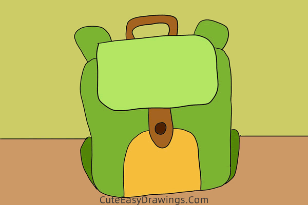 how to draw a backpack - www.cuteeasydrawings.com