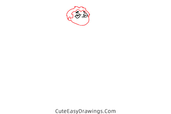 how to draw gomez addams from the addams family - www.cuteeasydrawings.com