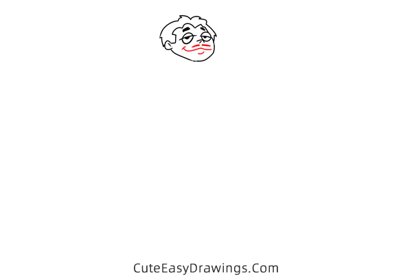 how to draw gomez addams from the addams family - www.cuteeasydrawings.com