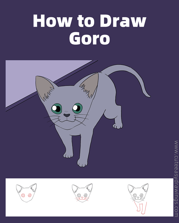 how to draw goro from detective conan - www.cuteeasydrawings.com