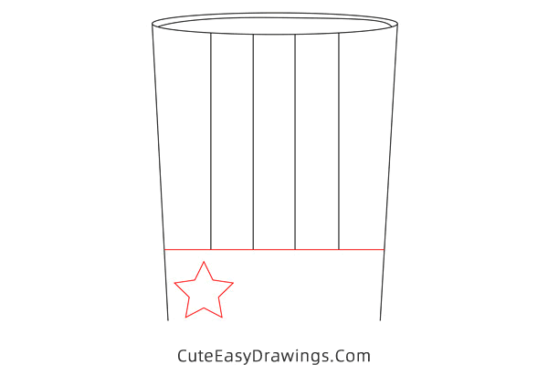 how to draw a 4th of july hat - www.cuteeasydrawings.com