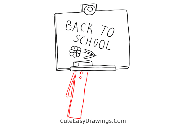how to draw a chalkboard with back to school - www.cuteeasydrawings.com