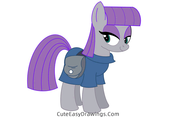 how to draw maud pie from my little pony - www.cuteeasydrawings.com