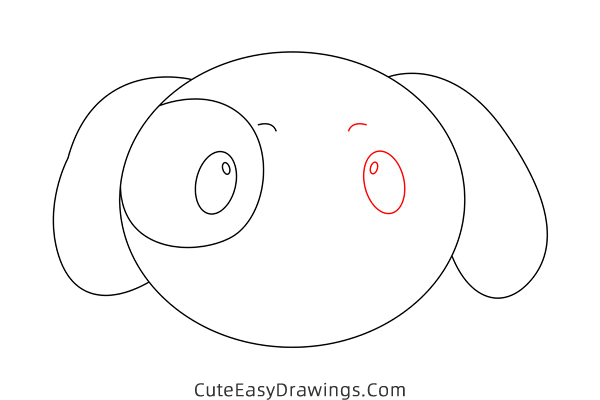 how to draw a puppy face - www.cuteeasydrawings.com