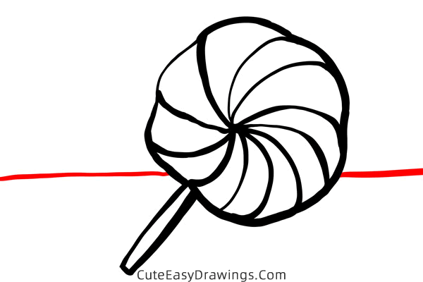 how to draw a lollipop - www.cuteeasydrawings.com