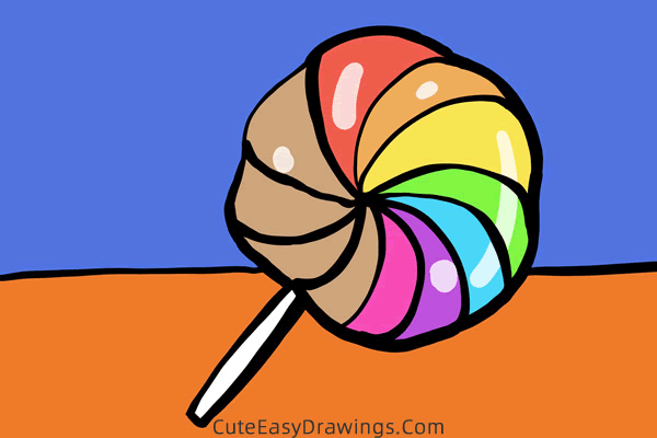 how to draw a lollipop - www.cuteeasydrawings.com
