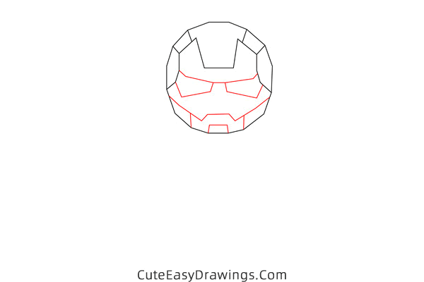 how to draw iron man easy - www.cuteeasydrawings.com