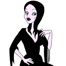 How to Draw Morticia Addams from The Addams Family Step by Step