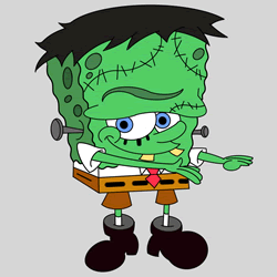 How to Draw Zombie SpongeBob Step by Step