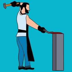How to Draw a Blacksmith Step by Step