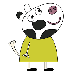 How to Draw Carol Cow from Peppa Pig Step by Step
