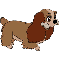 How to Draw Lady with a Bone from Lady and the Tramp Step by Step