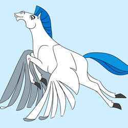 How to Draw Pegasus from Hercules Step by Step