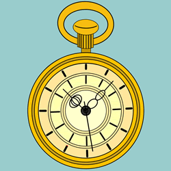 How to Draw a Pocket Watch Step by Step