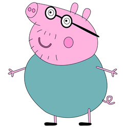 How to Draw Daddy Pig from Peppa Pig Step by Step