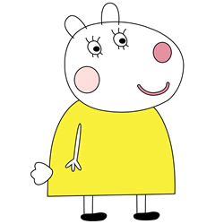 How to Draw Charlotte Sheep from Peppa Pig Step by Step