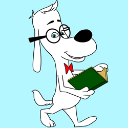 How to Draw Mr. Peabody with a Book Step by Step