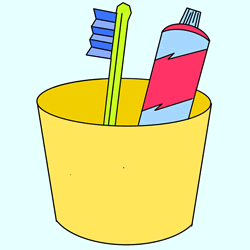 How to Draw a Toothbrush and Toothpaste Step by Step