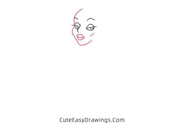how to draw morticia addams from the addams family - www.cuteeasydrawings.com