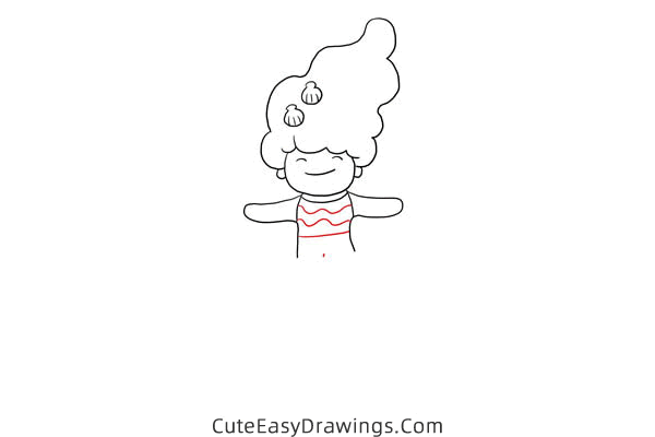 how to draw a mermaid easy - www.cuteeasydrawings.com