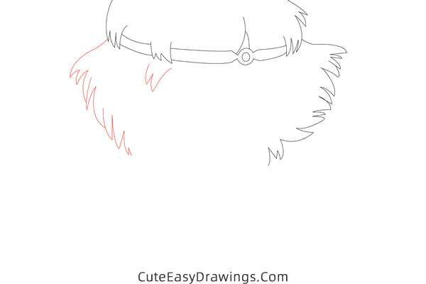 how to draw san face from princess mononoke - www.cuteeasydrawings.com