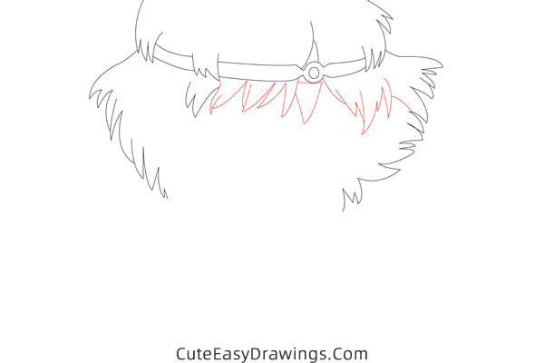 how to draw san face from princess mononoke - www.cuteeasydrawings.com