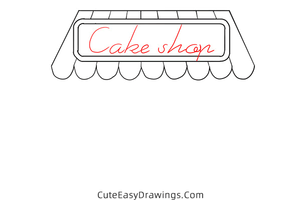 how to draw a cake shop - www.cuteeasydrawings.com