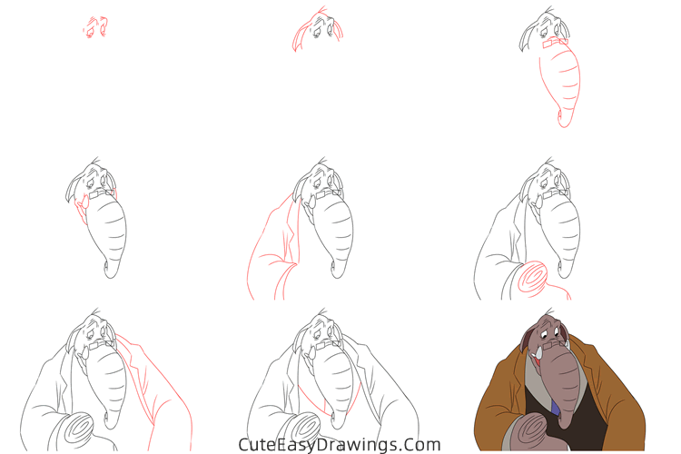 how to draw woolie mammoth from cats dont dance - www.cuteeasydrawings.com