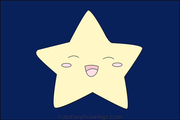 how to draw a star - www.cuteeasydrawings.com