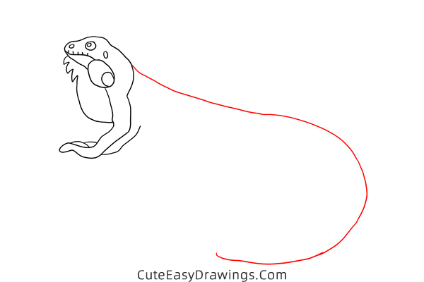 how to draw a lizard easy - www.cuteeasydrawings.com