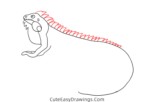 how to draw a lizard easy - www.cuteeasydrawings.com
